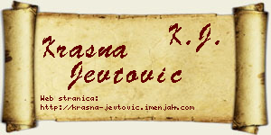 Krasna Jevtović vizit kartica